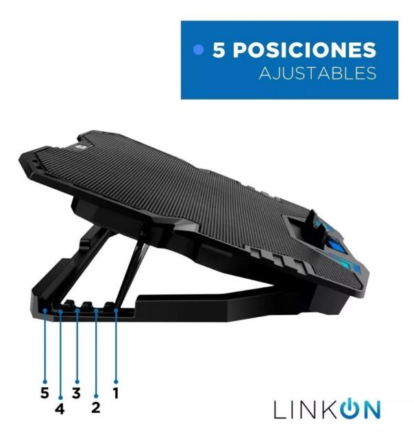 Base Cooler Enfriador Notebook 5 Laptop - Imagen 2