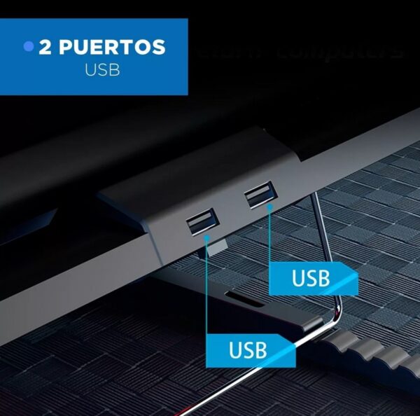 Base Cooler Enfriador Notebook 5 Laptop - Imagen 6